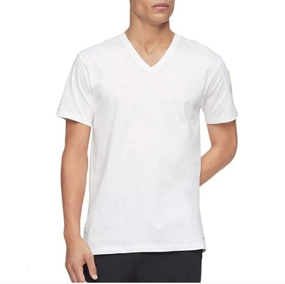 Calvin Klein Vneck T-shirt,NWOT,  White,Small